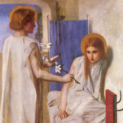 D・G・ロセッティ「受胎告知」 クリスティーナをモデルにした絵画の一つ